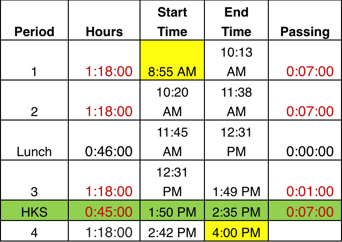 Dec 8 Schedule