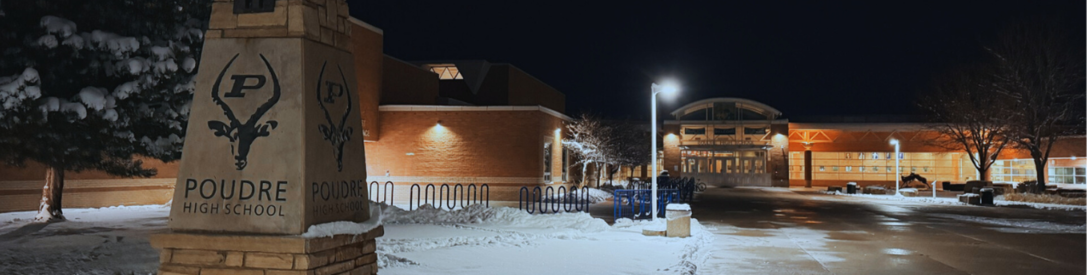 Snowy and dark Poudre