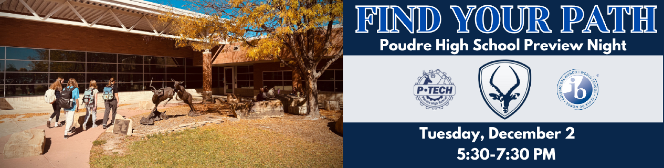Find your path at Poudre banner - Click for more details