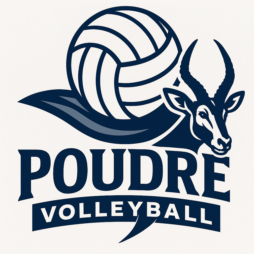 An ai generated logo for Poudre High School Volleyball 