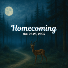 An ai generated image of an impala walking through the woods at night